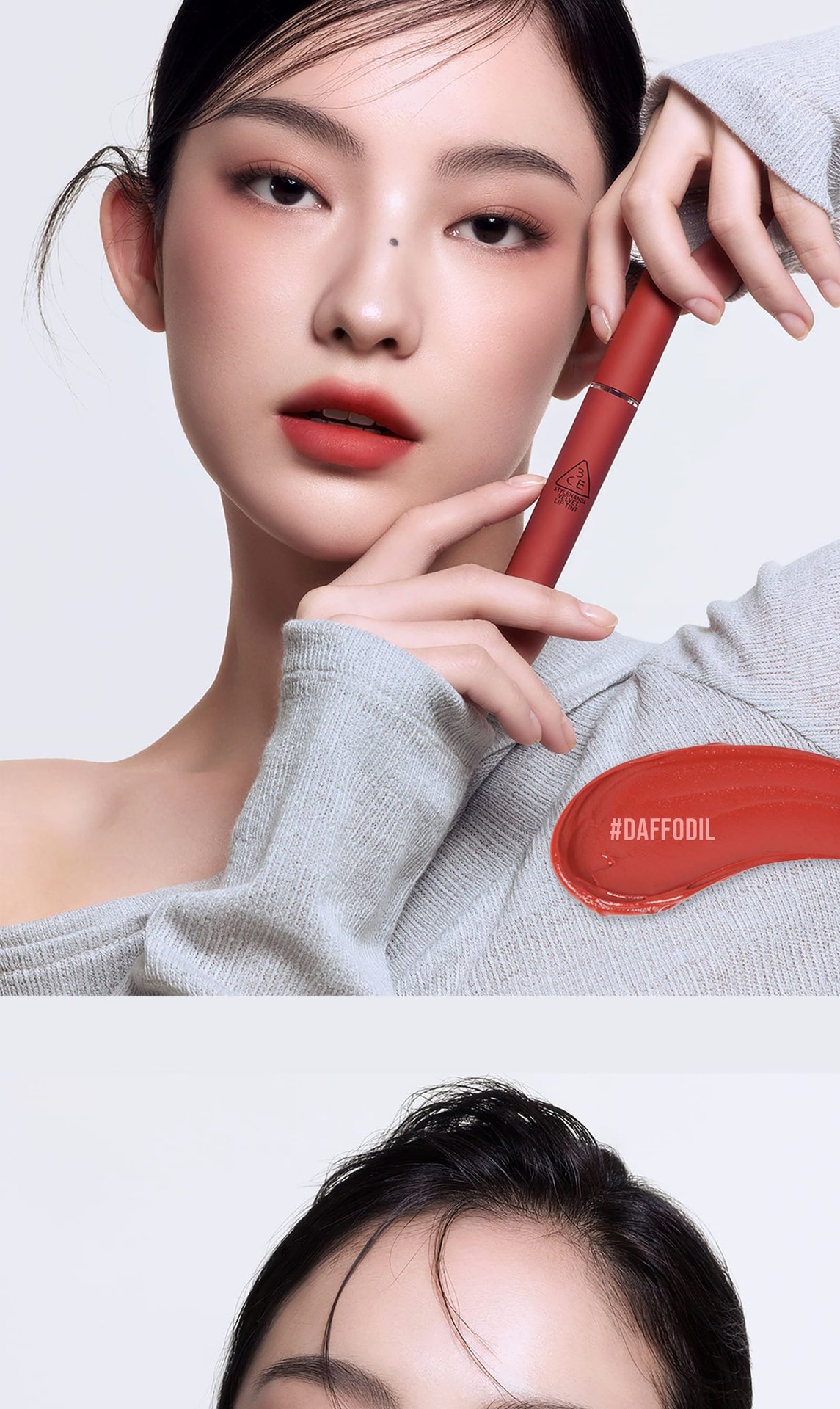 warm undertone shades of 3CE Velvet Liptint