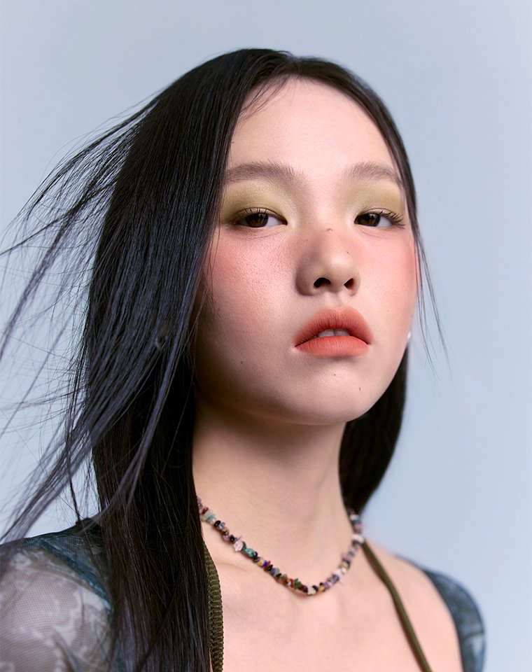 velvet lip tint that beige model