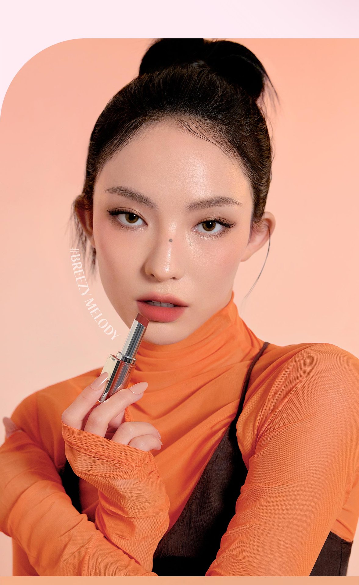 Key model visual of 3CE Blur Matte Lipstick 