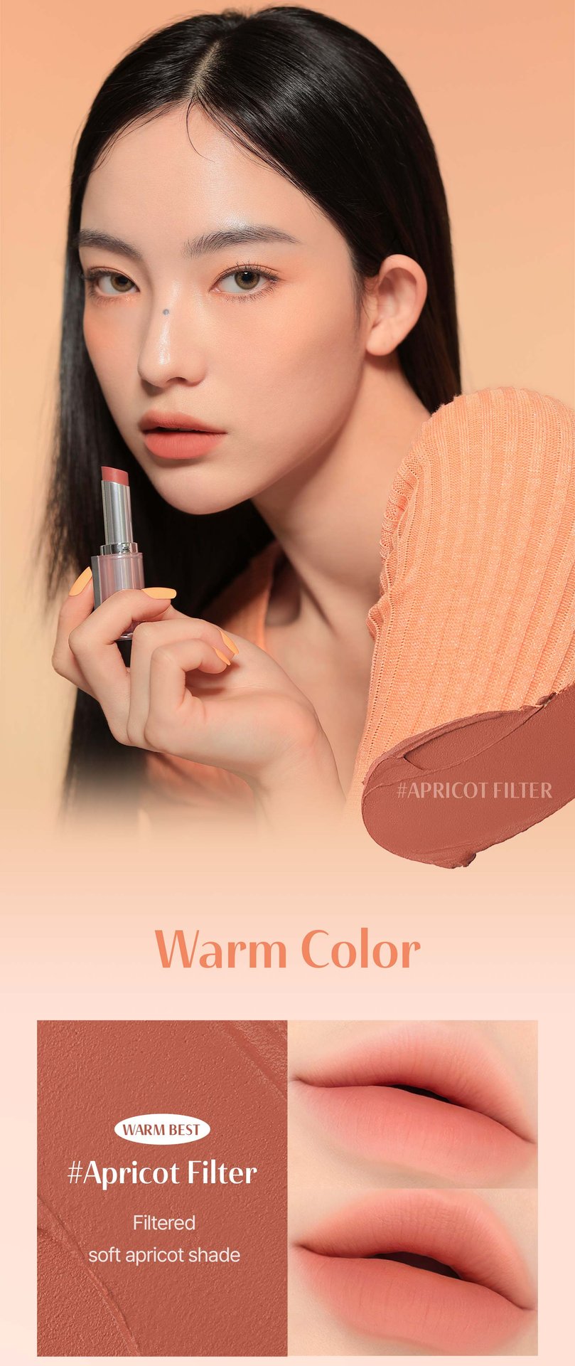 warm undertone shades of 3CE Blur Matte Lipstick