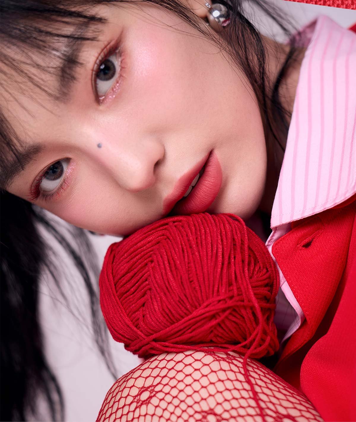 Key model visual of 3CE Cashmere Hug Lipstick
