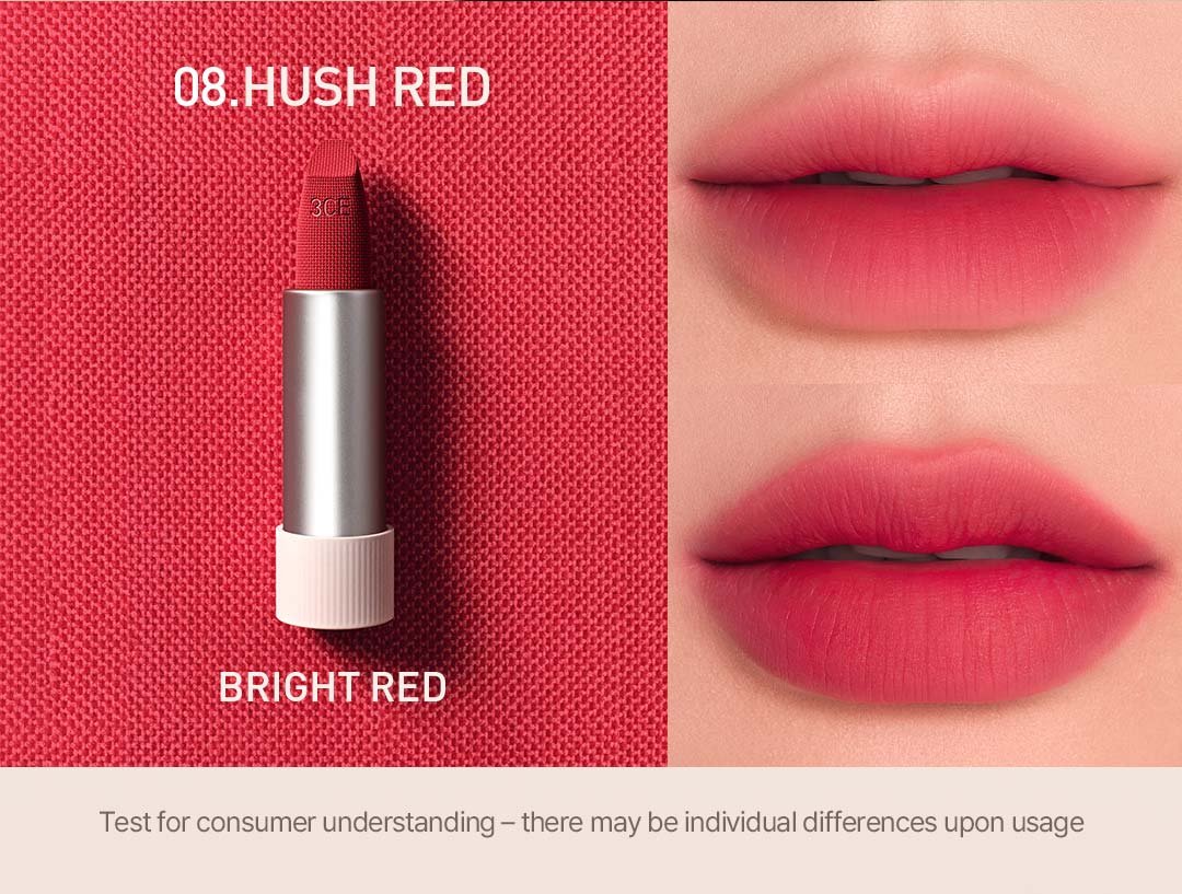 neutral undertone shades of 3CE Cashmere Hug Lipstick