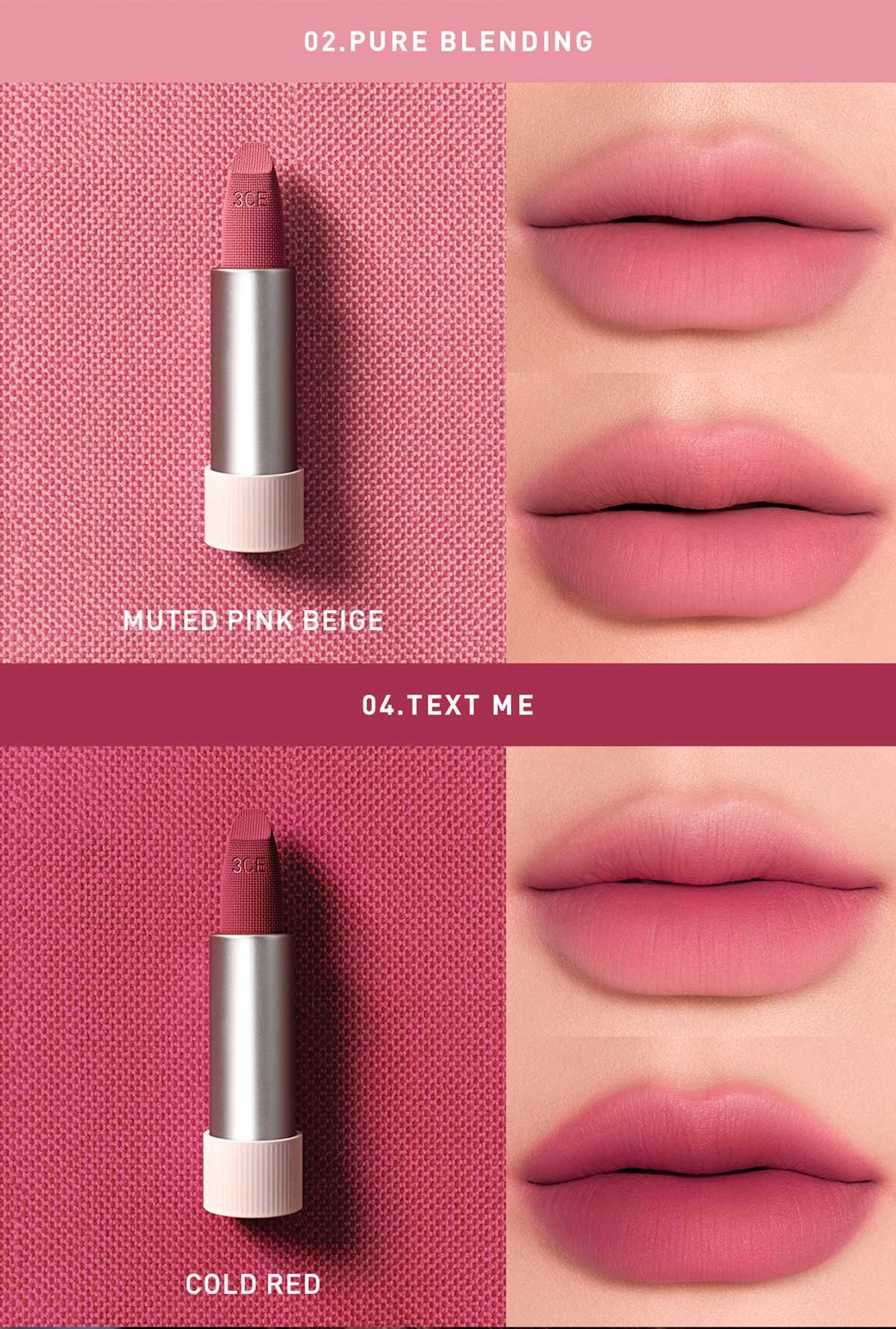 CASHMERE HUG LIPSTICK | 3CE Cosmetics |Stylenanda |3CE Official