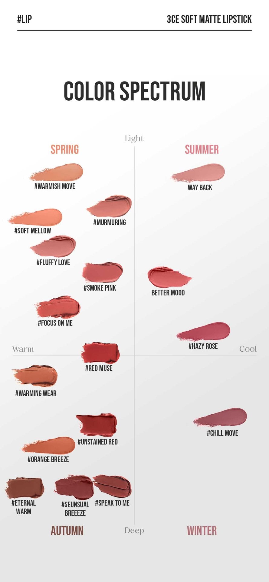 SOFT MATTE LIPSTICK | 3CE Cosmetics |Stylenanda |3CE Official