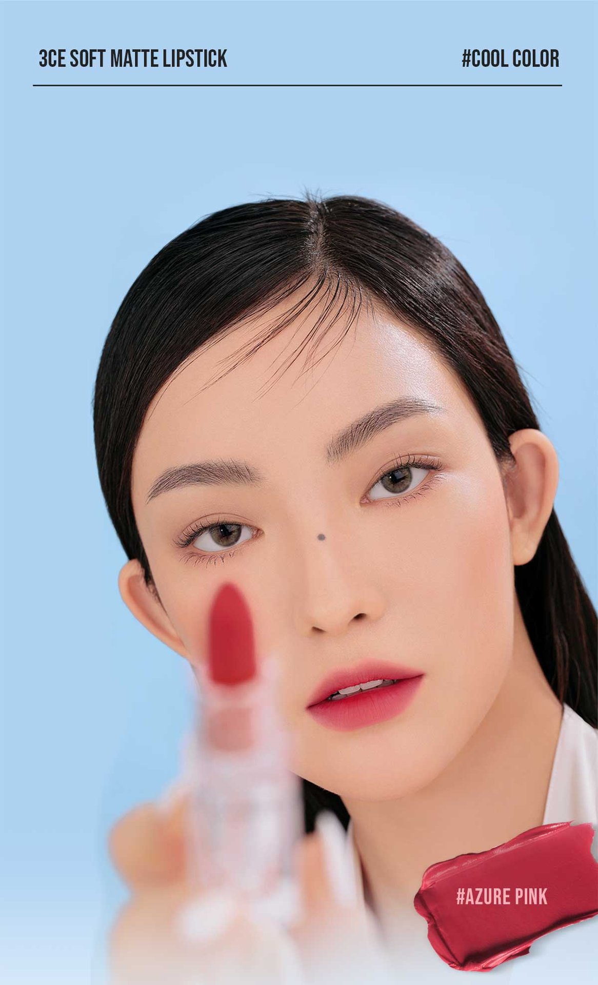 cool undertone shades of 3CE SOFT MATTE Lipstick