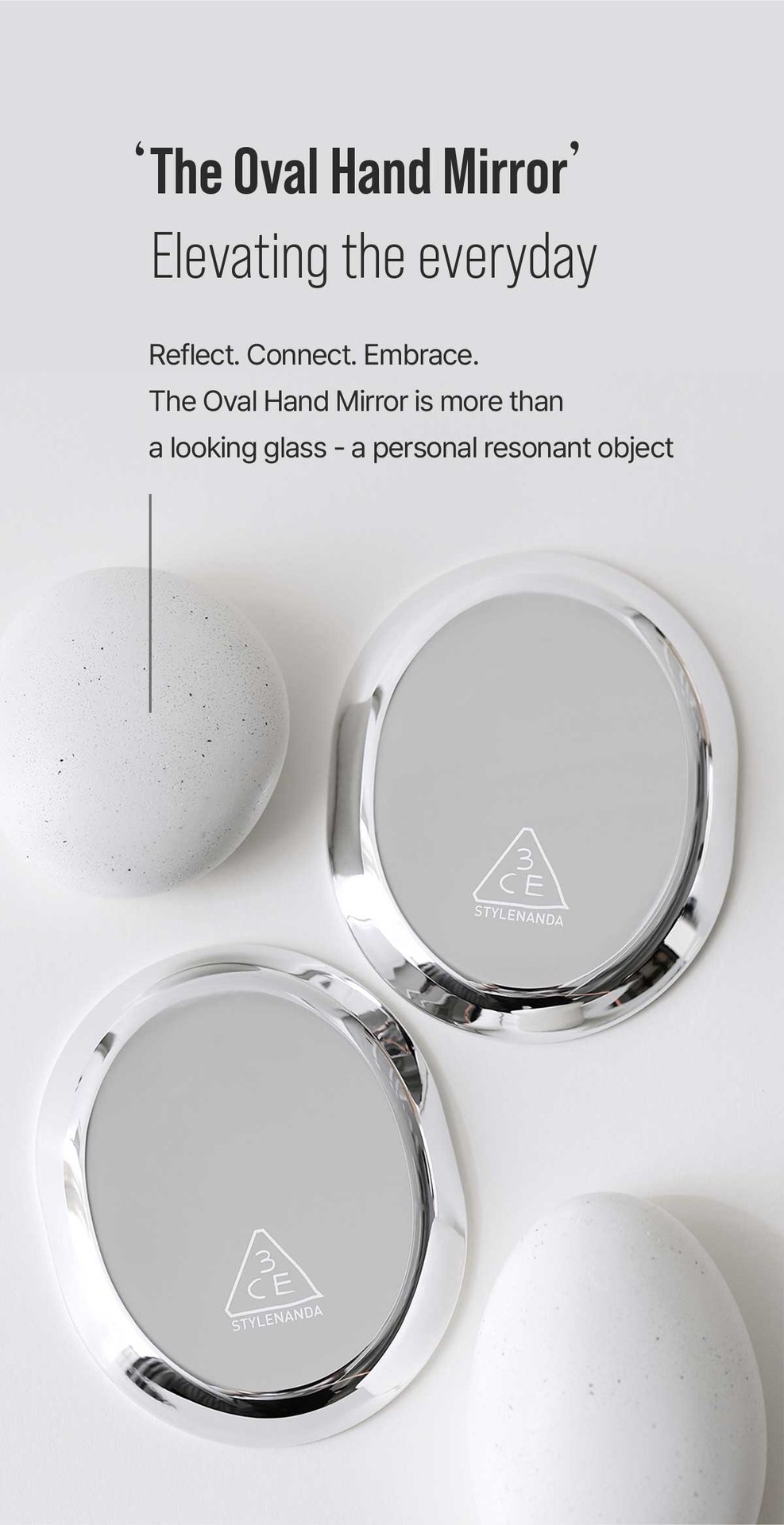 Key product image of 3CE Oval Hand Mirror Rich Content 02
