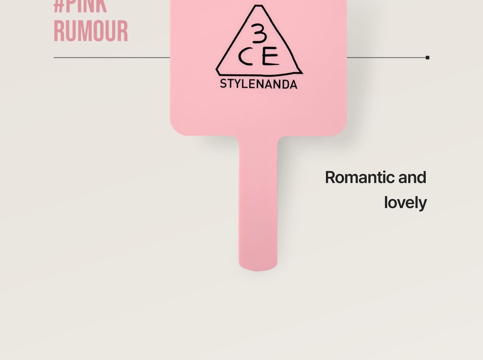 SQUARE HAND MIRROR | 3CE Cosmetics | Stylenanda |3CE Official