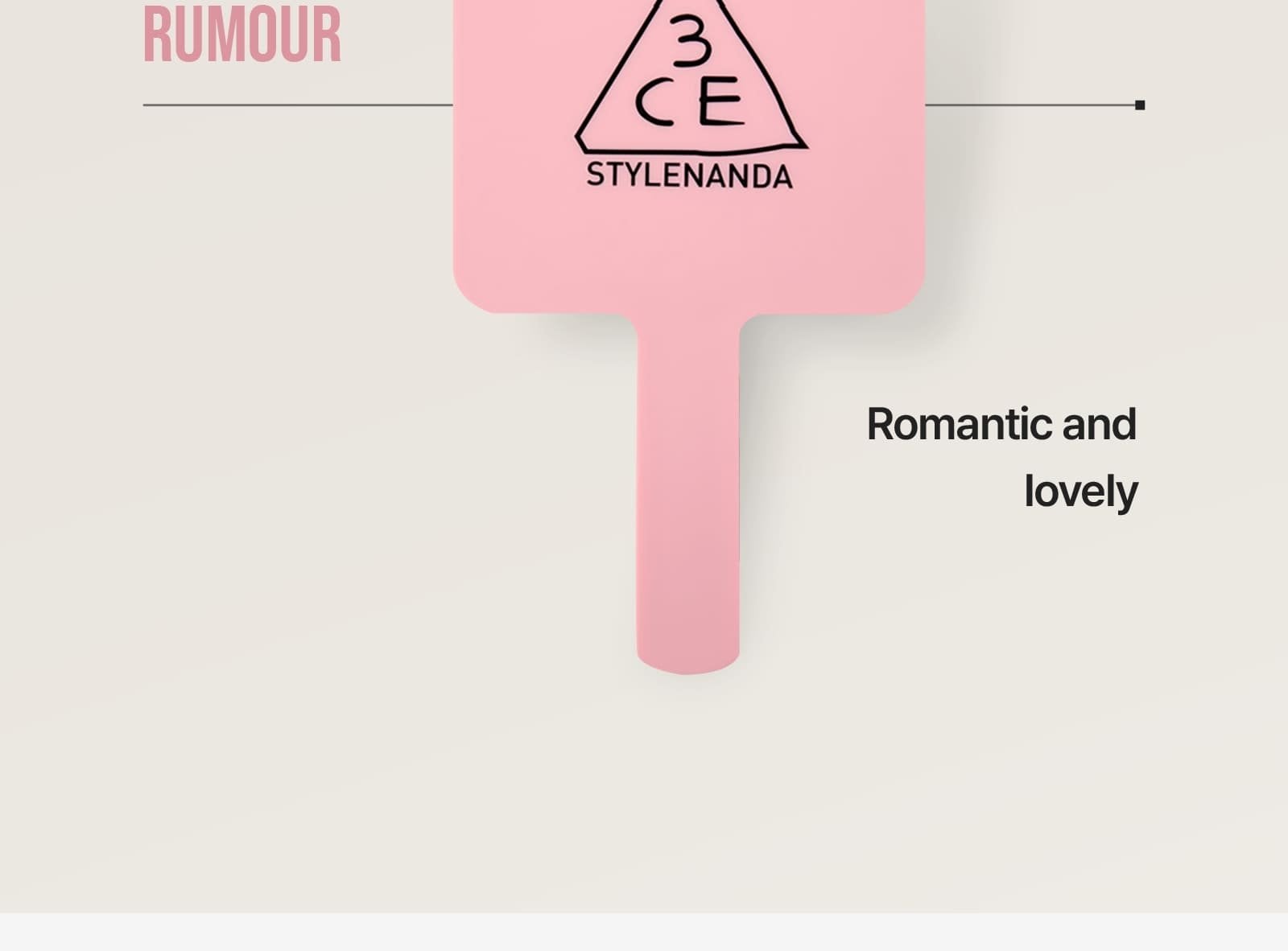 SQUARE MINI HAND MIRROR | 3CE Cosmetics | Stylenanda|3CE Official