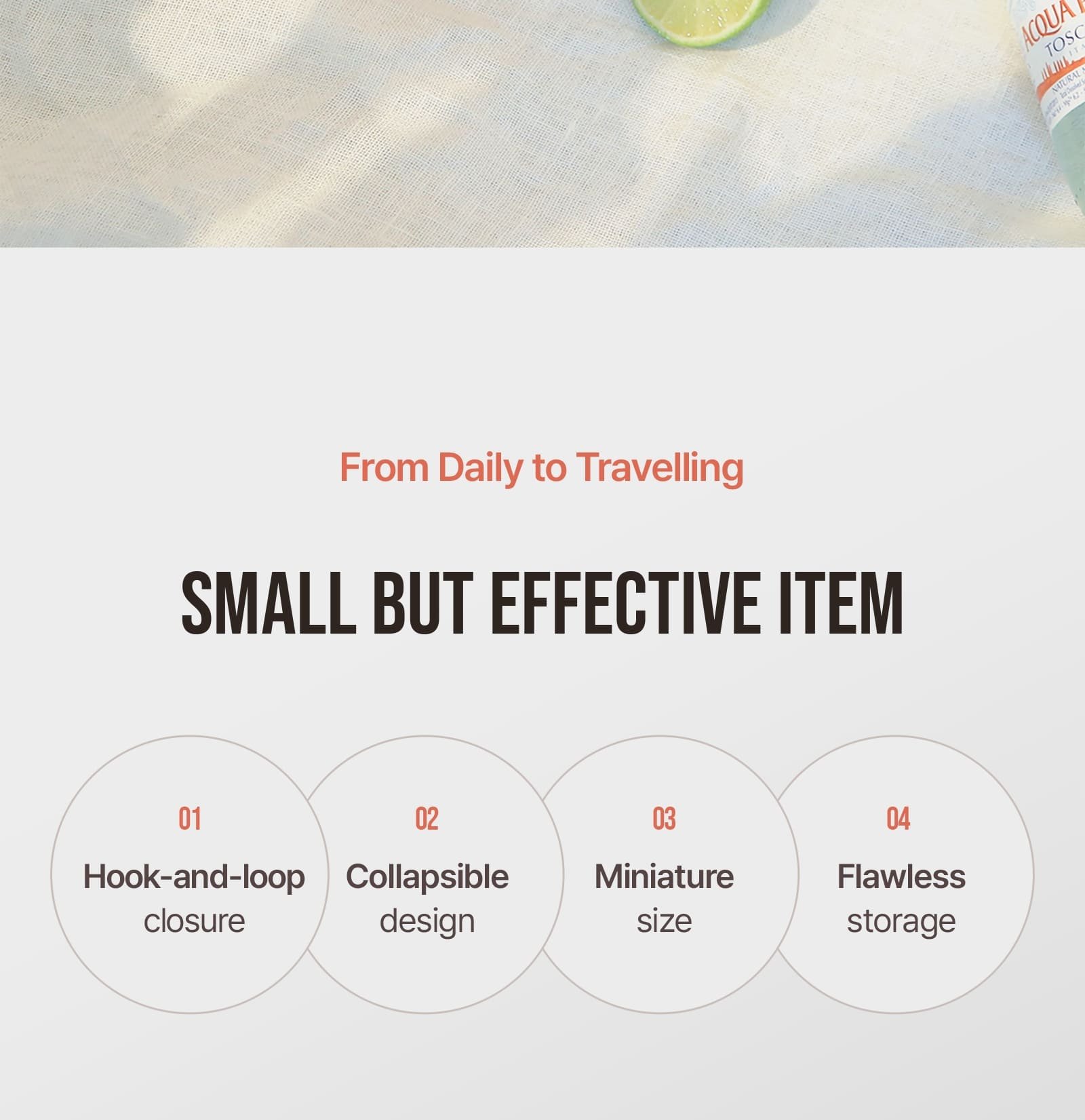 key unique selling points of 3CE Wash Bag Small 01
