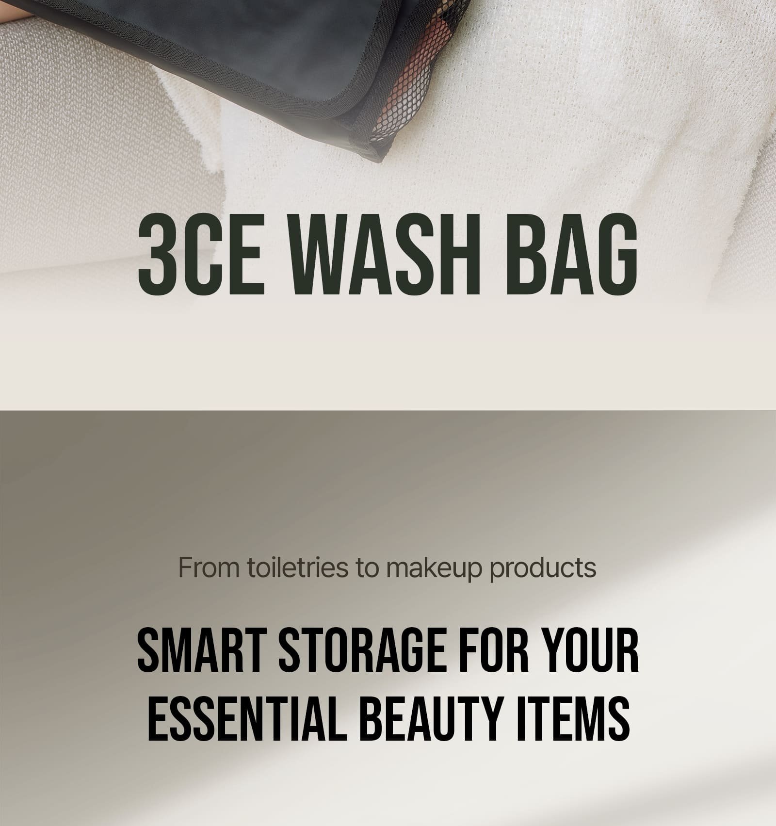 Key model visual of 3CE Wash Bag 02