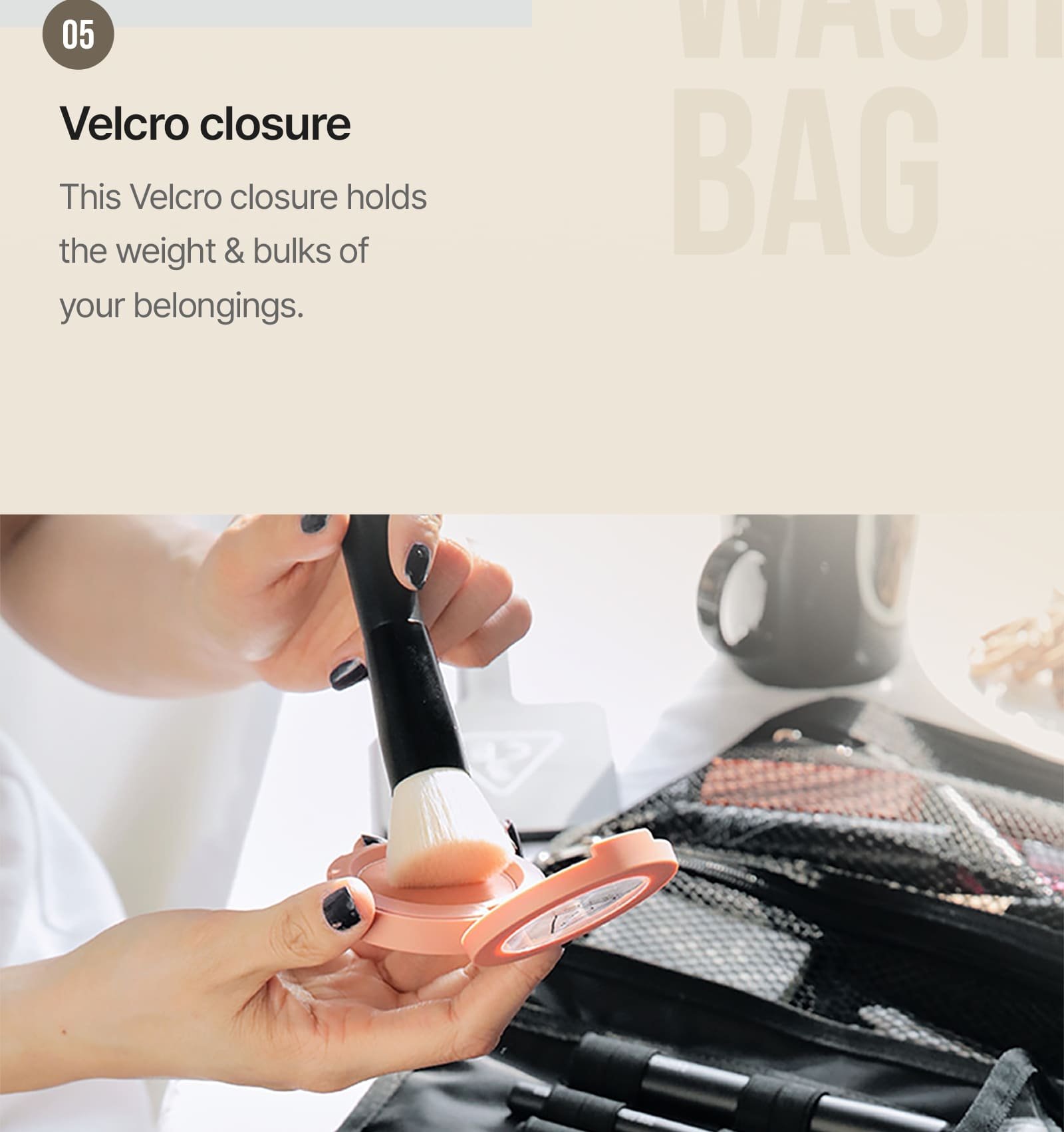 key unique selling points of 3CE Wash Bag 06