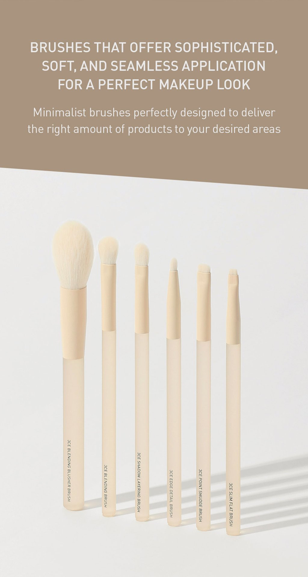 Key product visual with description of 3CE slim flat