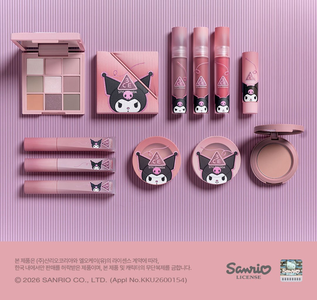 3CE KUROMI EDITION GLAZY LIP GLOW 2