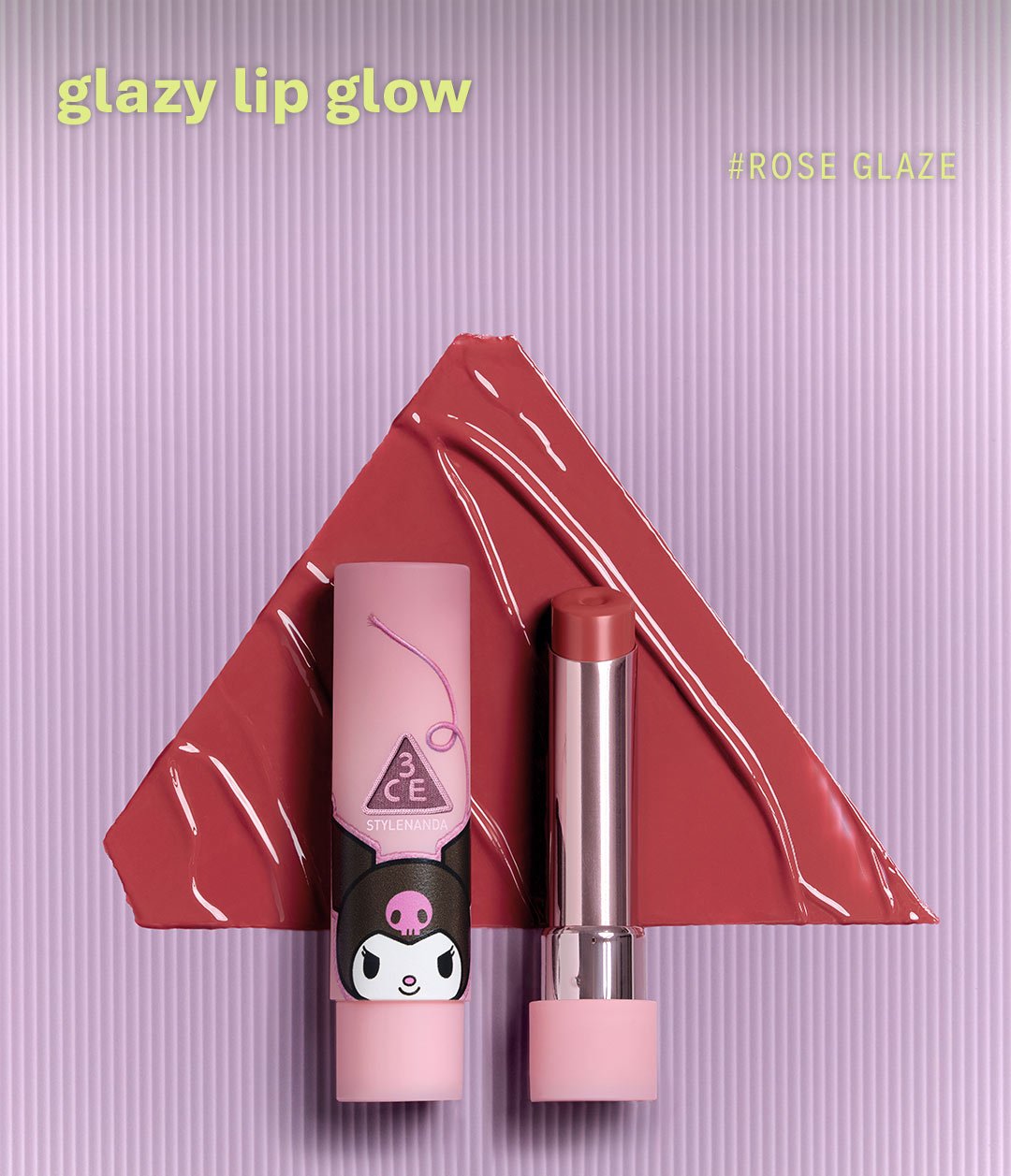 3CE KUROMI EDITION GLAZY LIP GLOW 3
