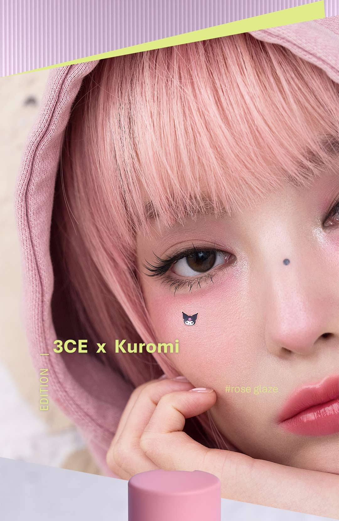 3CE KUROMI EDITION GLAZY LIP GLOW 4