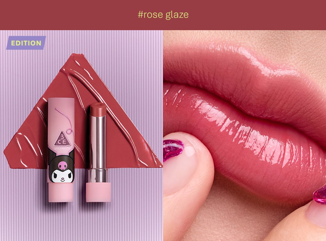 3CE KUROMI EDITION GLAZY LIP GLOW 6