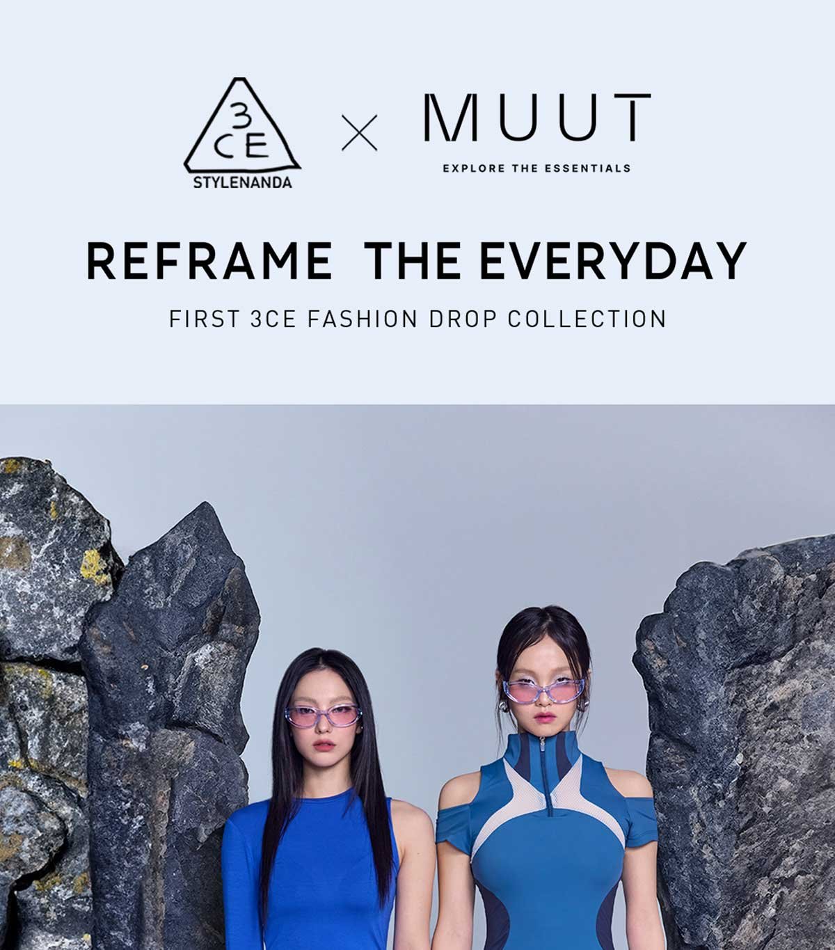 Key model visual of 3CE X MUUT COLLABOLATION
