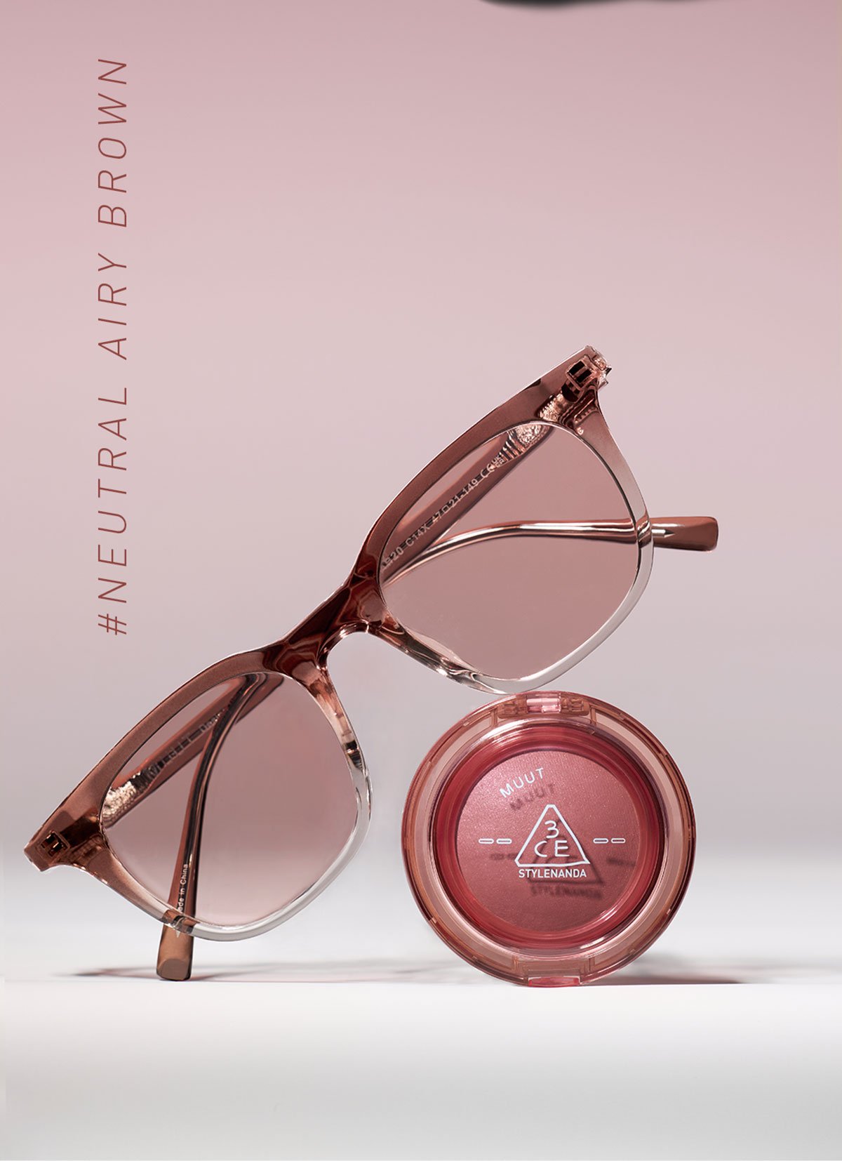 neutral airy brown of 3CE X MUUT COLLABOLATION