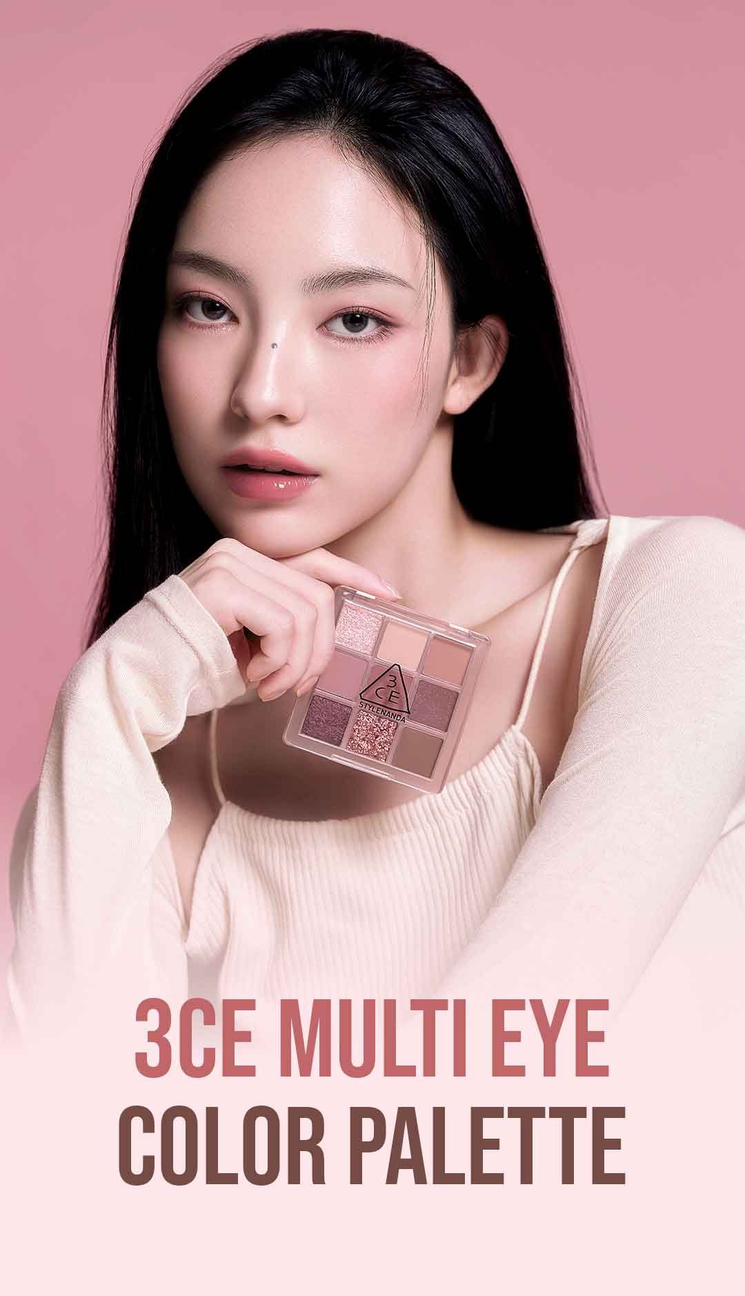 Key model visual of 3CE Multi Eye Color Palettes