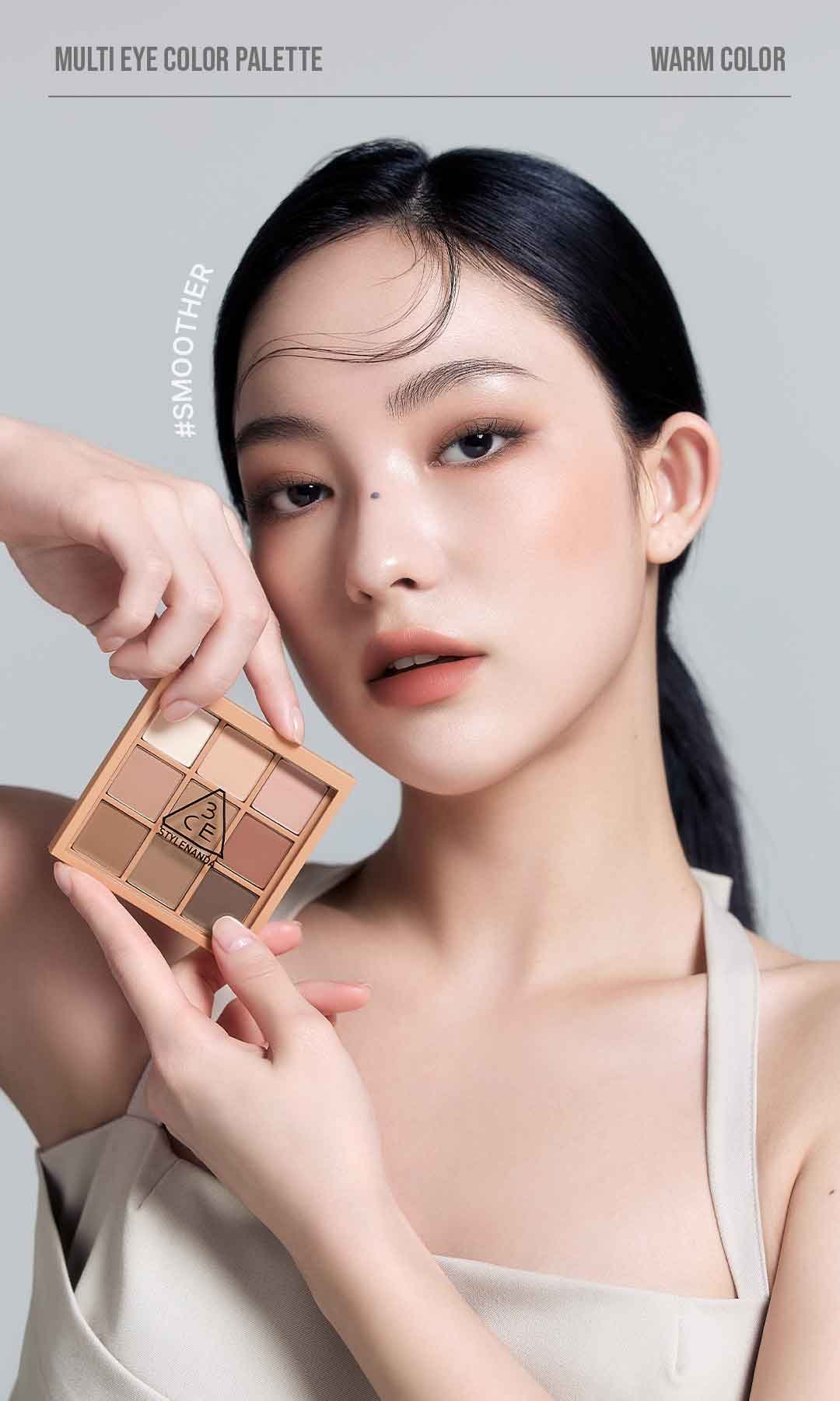 warm undertone shades of 3CE Multi Eye Color Palettes