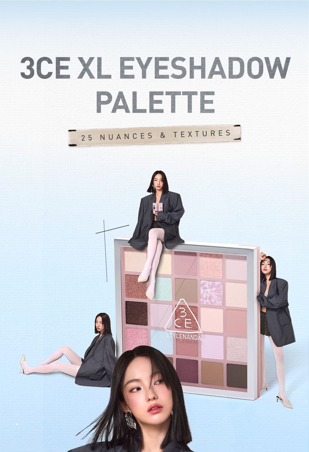 Key model visual of 3CE XL Eyeshadow Palette